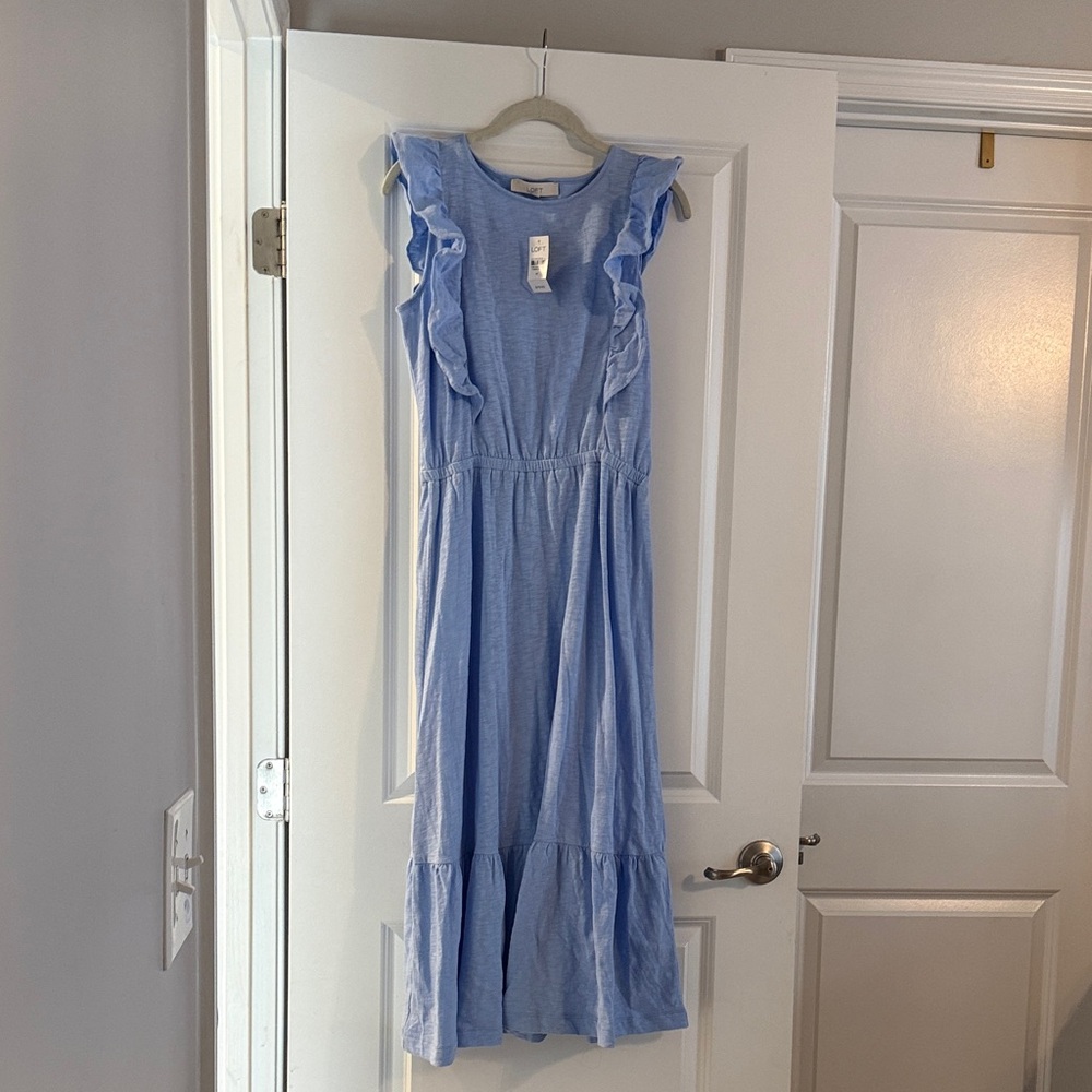 LOFT Light Blue Textured Top